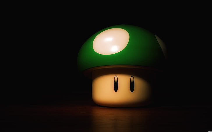 Mario Bros., green, Super Mario, close-up, indoors, green color