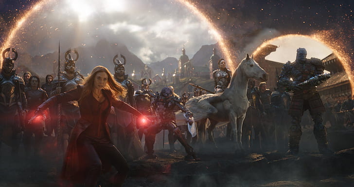 Elizabeth Olsen, women, CGI, movies, Avengers Endgame, Valkirie