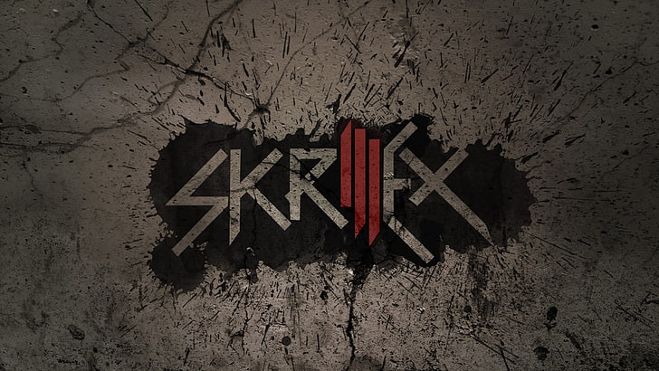 SKRIEX logo, skrillex, name, font, graphics, background, backgrounds