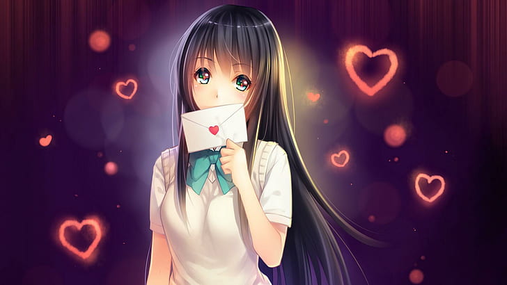 Hd Wallpaper Love Letter Addressed To You Anime Girls Cute