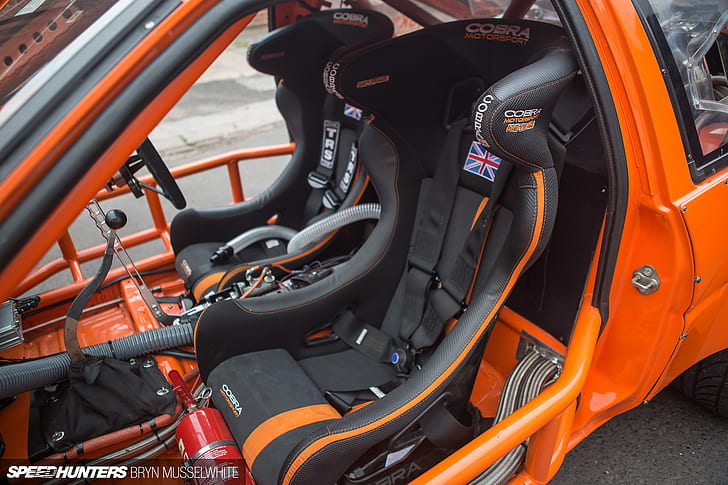 Toyota AE86 Interior Seat HD, orange racing car, cars