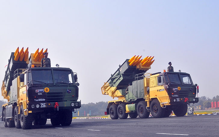 Pinaka Rocket System, Indian Army, military, transportation