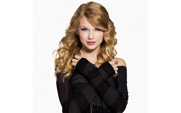 Taylor Swift, singer, celebrity, women, simple background, one person, HD wallpaper