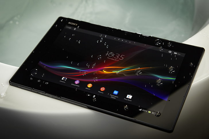 black Sony tablet computer, xperia, technology, apple Computers, HD wallpaper