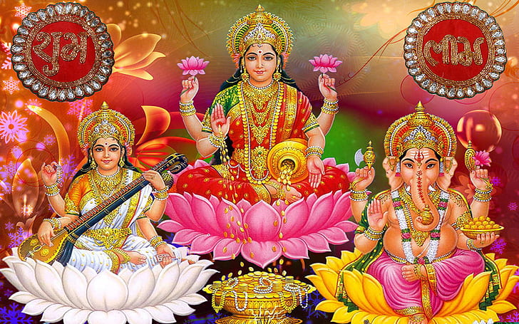 Laxmi Ganesh Wallpapers Beautiful Images Free Download 1920×1200, HD wallpaper