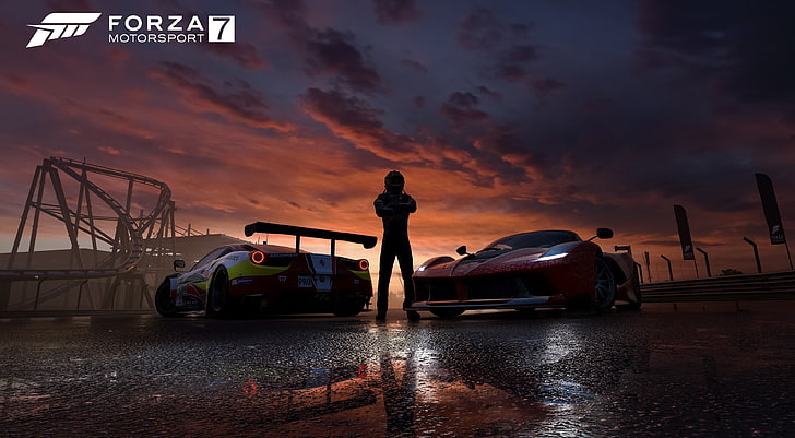 Forza 7 wallpaper, car, game, cars, race, speed, pilot, Forza Motorsport, HD wallpaper