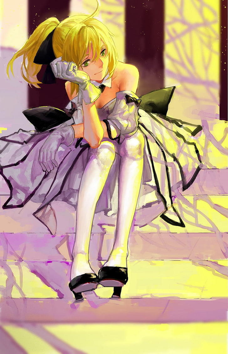 Fate Saber Lily, Fate/Stay Night, Fate Series, fashion, one person