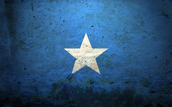 Captain America logo, blue, stars, communism, grunge, artwork