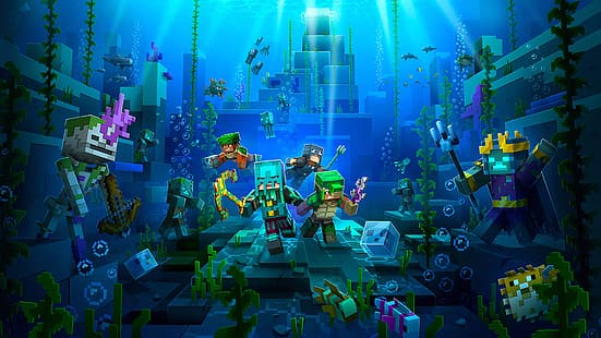 HD wallpaper: Minecraft, Minecraft Dungeons, ocean view, Minecraft  Dungeons: Hidden Depths | Wallpaper Flare