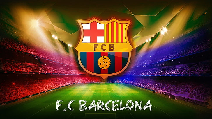 FC Barcelona, sport, stadium, illuminated, text, competition, HD wallpaper