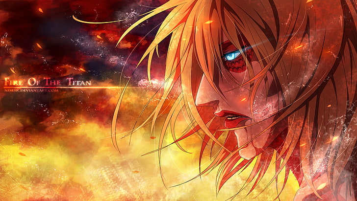 Anime, Attack On Titan, Annie Leonhart, night, illuminated, HD wallpaper