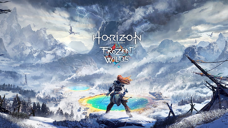 horizon zero dawn: the frozen wilds, aloy, artwork, Games, snow, HD wallpaper