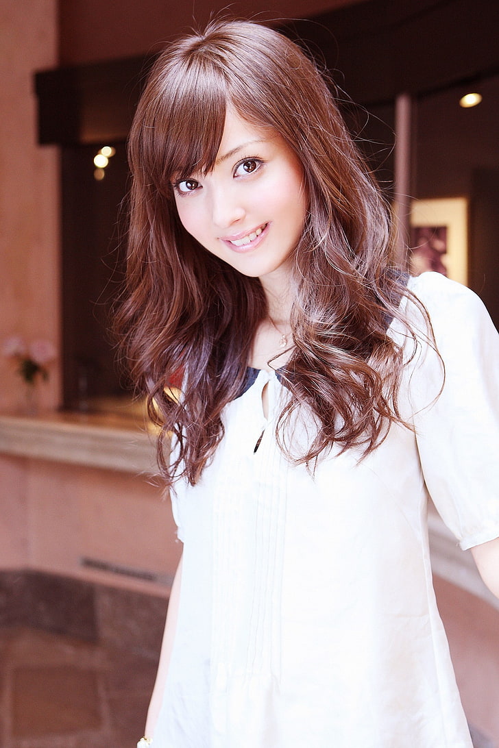 Sasaki Nozomi, model, Asian, Japanese, women, smiling, looking at viewer, HD wallpaper