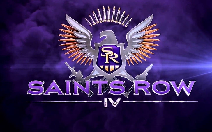 Saints Row IV logo, saints row 4, volition incorporated, backgrounds, HD wallpaper