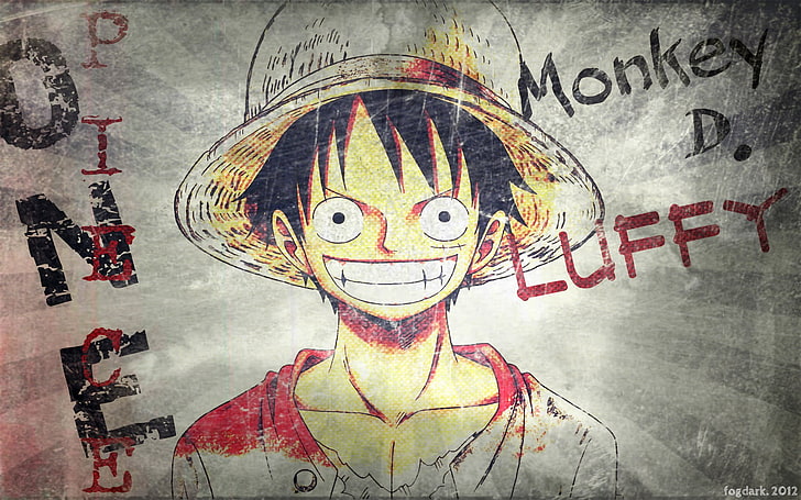 One Piece's Monkey D. Luffy illustration, creativity, portrait, HD wallpaper