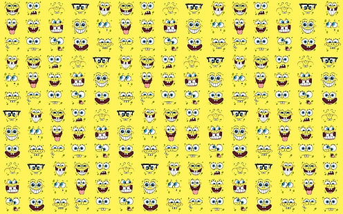 HD wallpaper: Cartoon, collage, face, Spongebob, SpongeBob SquarePants, TV  | Wallpaper Flare