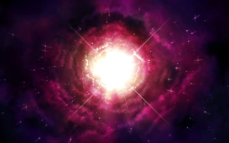pink and gray graphic illustration, Flash, space, stars, galaxy