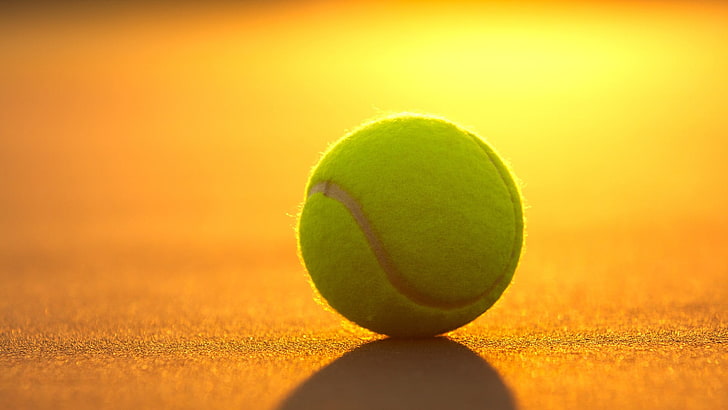 green tennis ball, macro, tennis balls, sport, shadow, yellow, HD wallpaper