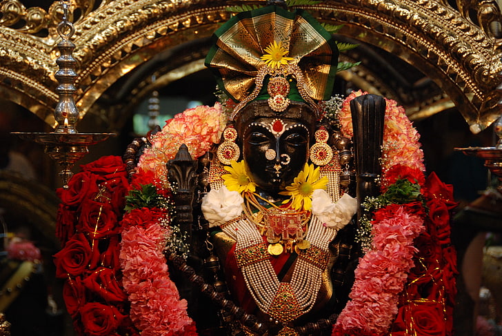 Lord, hindu god statue, Lord Shrinathji, lord krishna, spirituality, HD wallpaper