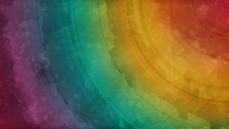 multicolored abstract illustration, colorful, watercolor, rainbows, HD wallpaper