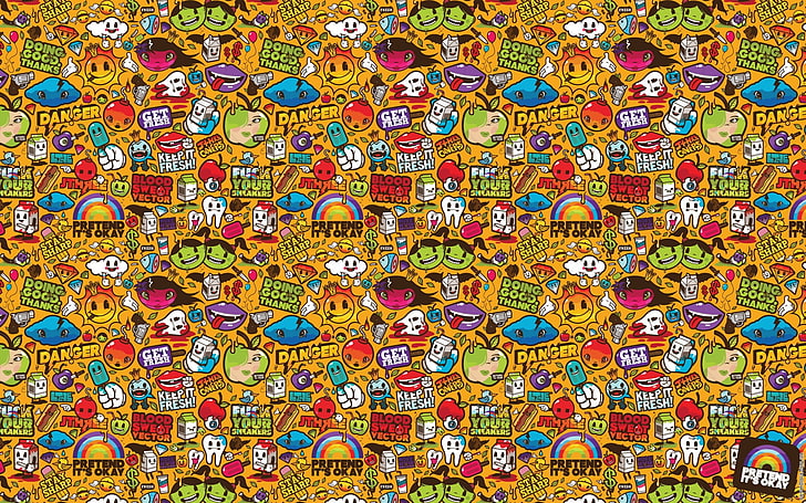 multicolored character wallpaper, picture, jared, nickerson, pattern, HD wallpaper
