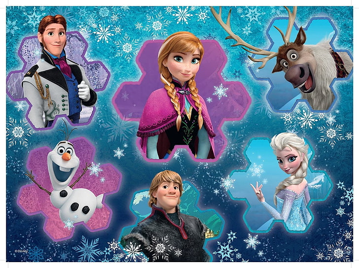 Frozen (2013), anna, movie, elsa, iarna, winter, olaf, disney, HD wallpaper