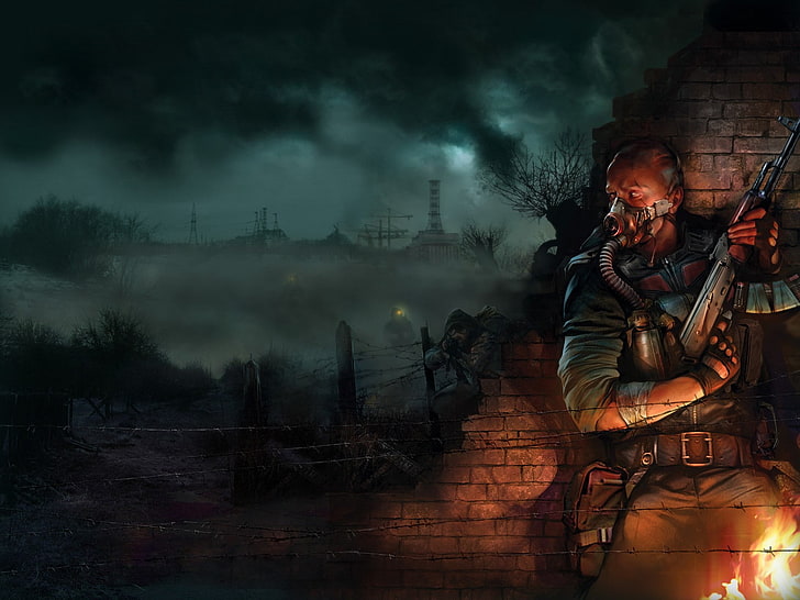 S.T.A.L.K.E.R., video games, real people, holding, one person, HD wallpaper
