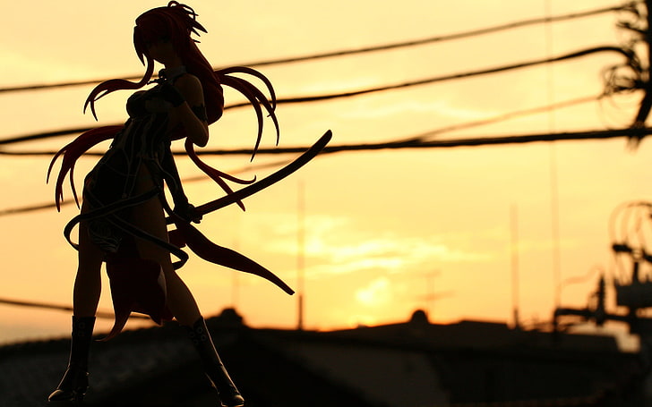 Anime Silhouette - Anime Girl Silhouette Png, Transparent Png , Transparent  Png Image - PNGitem