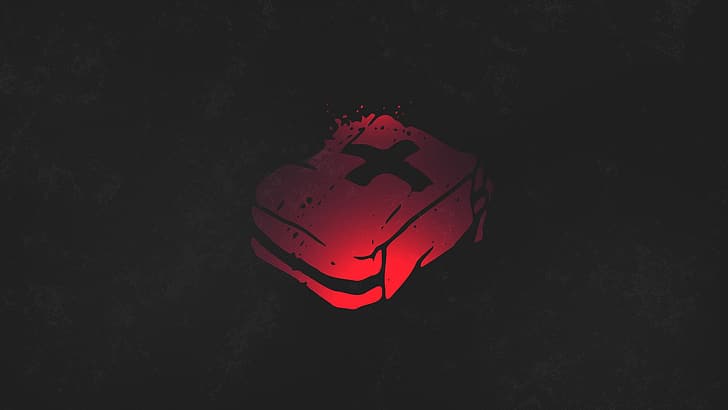 Dead by Daylight, minimalism, game art, video games, icon, gray background, HD wallpaper
