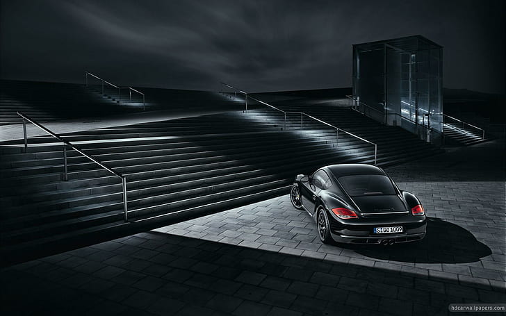 2012 Porsche Cayman S Black 4, black coupe, cars, HD wallpaper