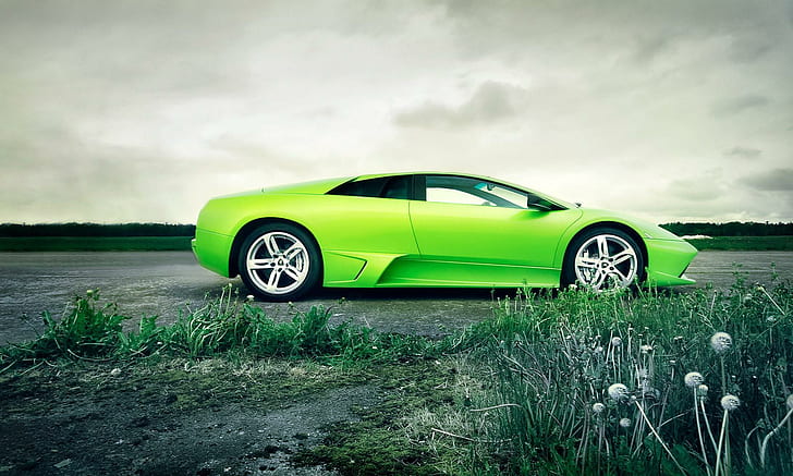 Cool Green Car, nice, cars, HD wallpaper