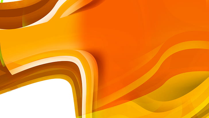 abstract, orange, bright, artwork, HD wallpaper