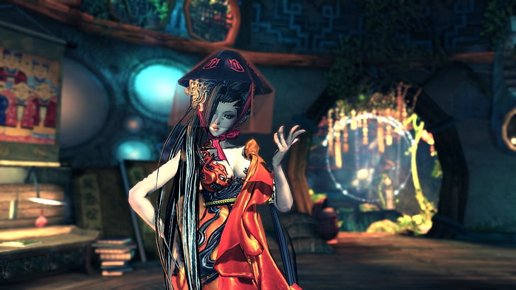 PC gaming, Blade and Soul, screen shot, one person, real people