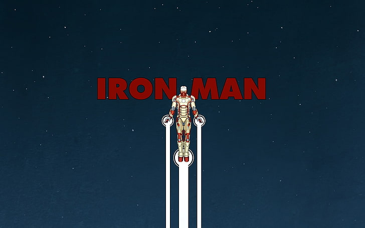 Iron Man digital wallpaper, communication, text, no people, red, HD wallpaper