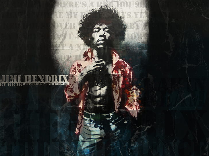 Jimi Hendrix HD, music, HD wallpaper