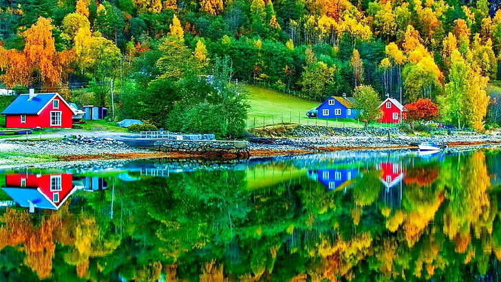 village, picturesque, charming, scenic, amzing, autumn, beautiful