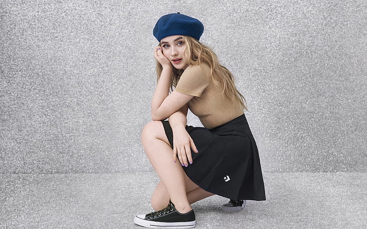 Sabrina Carpenter 2017 4K, young women, clothing, one person