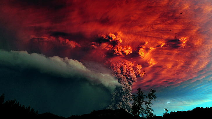Volcano Smoke Eruption Cloud HD, nature, HD wallpaper