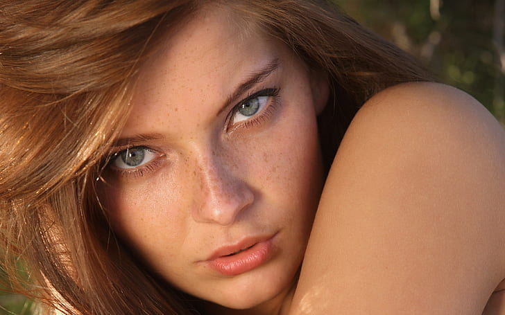 women redheads models metart magazine people freckles indiana a grey eyes 2560x1600  People Models Female HD Art