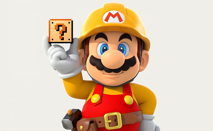 Super Mario Maker, Super Mario illustration, Games, 2015, SuperMarioMaker