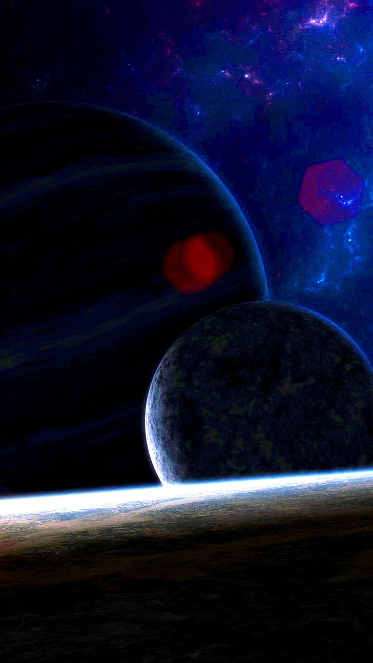 Planets And Stars, Planet wallapper, 3D, Space, astronomy, nature, HD wallpaper