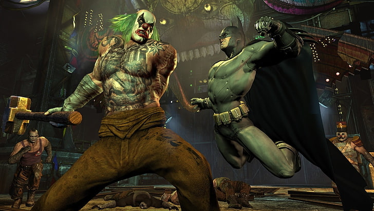 Joker and Batman digital wallpaper, Batman: Arkham City, video games