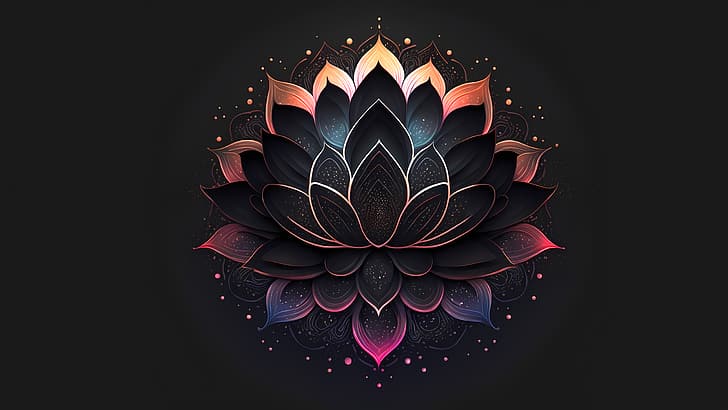 HD wallpaper: lotus flowers, AI art, minimalism | Wallpaper Flare