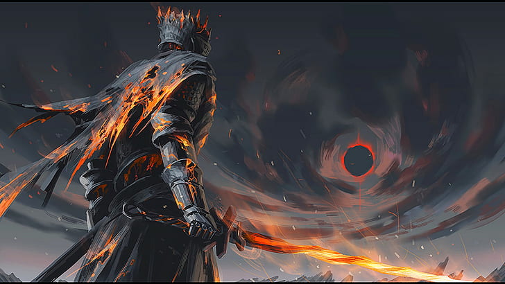 Dark Souls III, warrior, fantasy art, video games, sword
