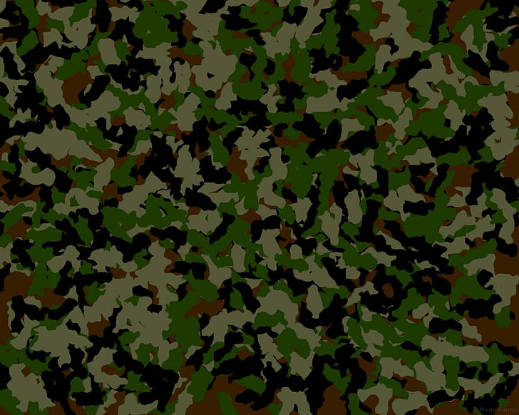 Camouflage, Art, Abstract, Army, Green, Brown, Black