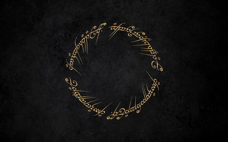 white texts on black background, The Lord of the Rings, J. R. R. Tolkien