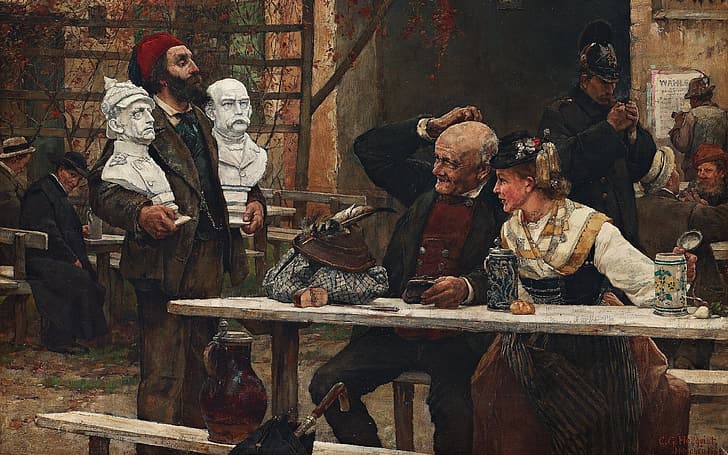 1882, Carl Gustaf Hellqvist, Swedish artist, Swedish painter, HD wallpaper