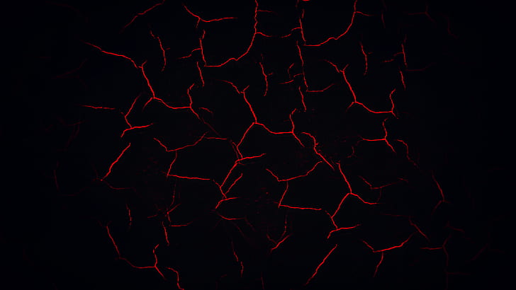 Abstract, Red, Cracks, Light