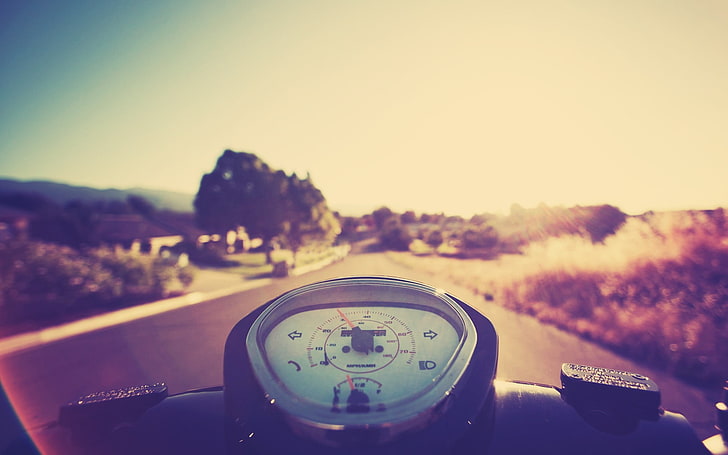 photography of motorcycle in first person view, nature, landscape, HD wallpaper