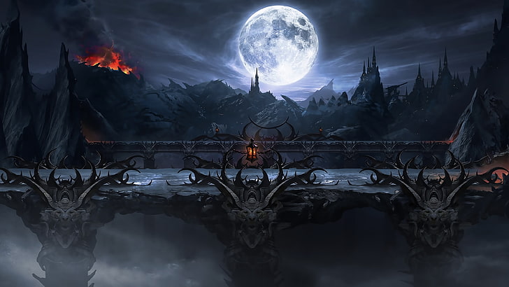 digital painting of bridge, Mortal Kombat, video games, fantasy art